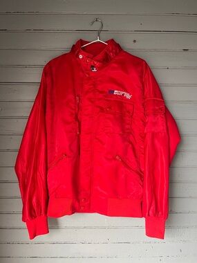 80’s GM Motorsport Red Men's Racing Bomber Jacket